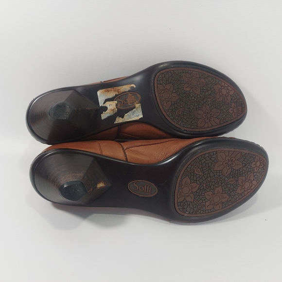 Sofft Light Brown Mary Jane Low Heel Shoes Ankle Strap, 7.5 - Picture 8 of 11